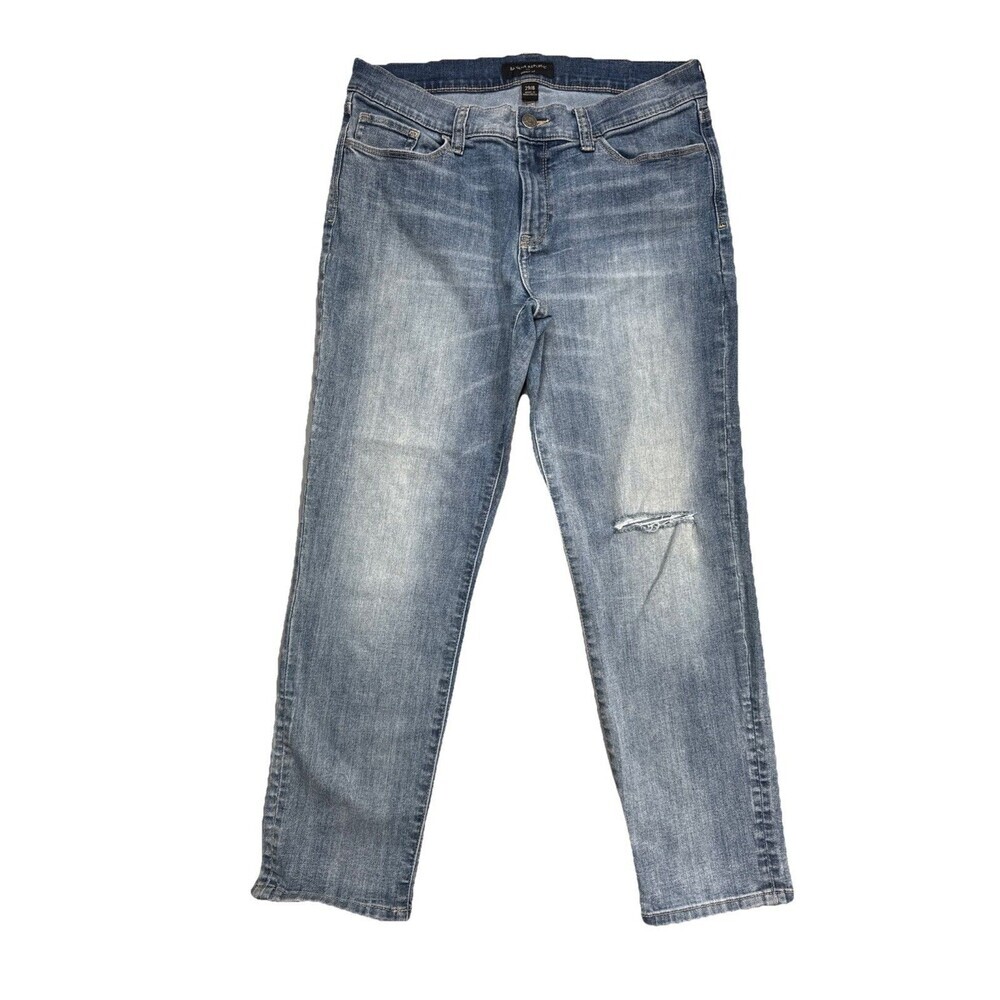 Banana Republic Skinny Ankle Jeans 29/8 Blue Distress Stretch Measures 30 x 25.5